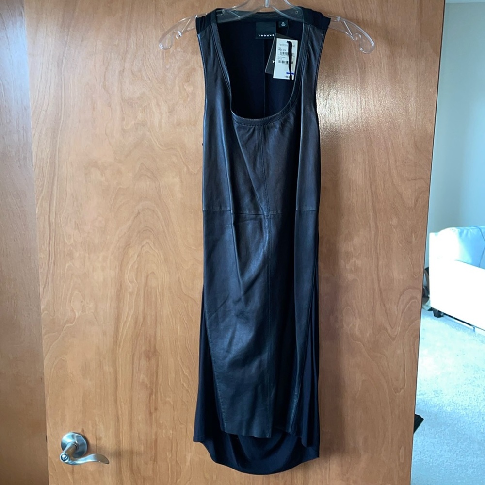 Trouvé leather front dress, NWT